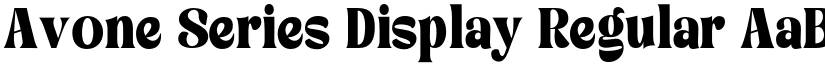 Avone Series Display Regular font