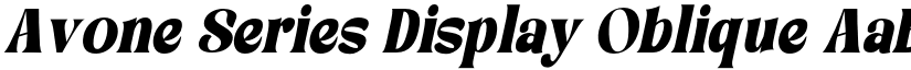 Avone Series Display Oblique font