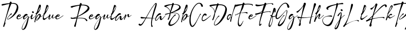 Pegiblue Regular font