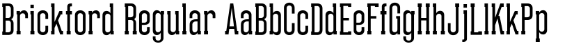 Brickford Regular font
