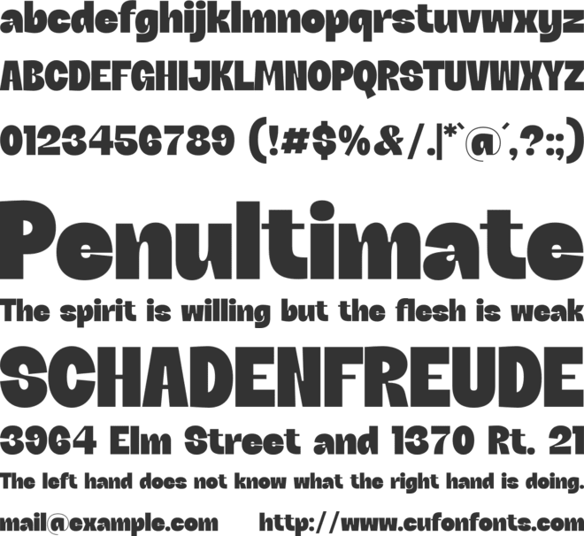 Mighty Lucky font preview