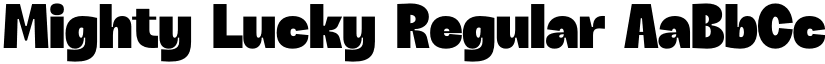 Mighty Lucky Regular font