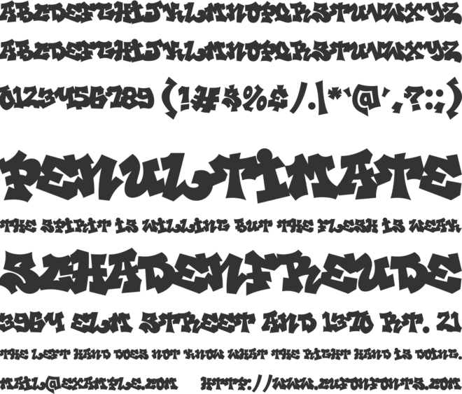 Spraystorm font preview