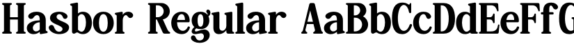 Hasbor Regular font