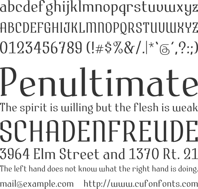 ET Mangore font preview