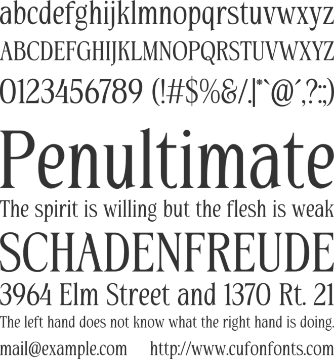 Milfont font preview