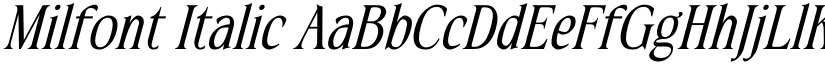 Milfont Italic font