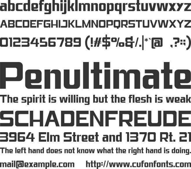 Geargrind font preview