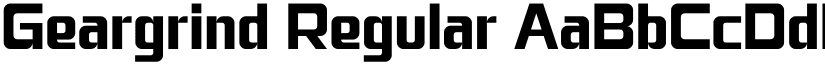 Geargrind Regular font
