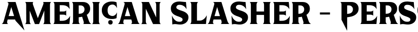 American Slasher - Personal Use Semi Bold font