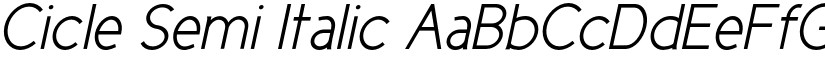 Cicle Semi Italic font