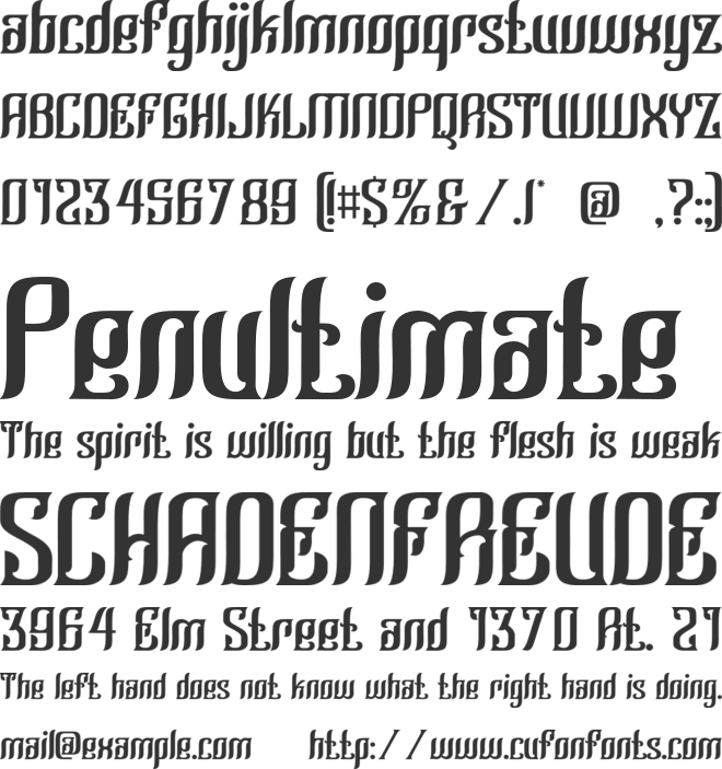 Bollek font preview