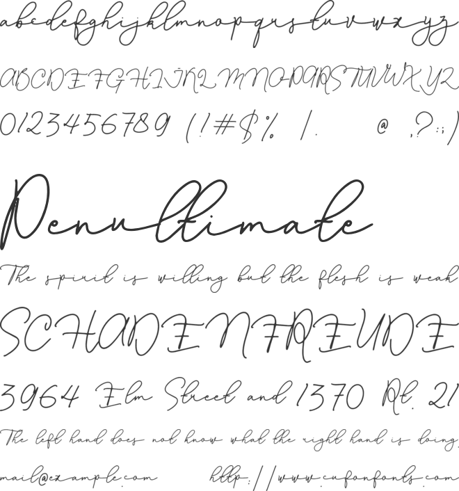 The Bronych font preview