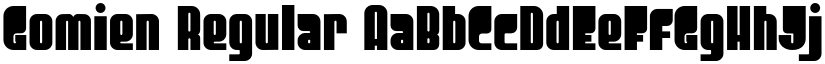 Gomien Regular font