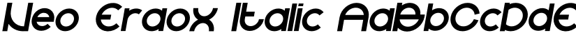 Neo Eraox Italic font