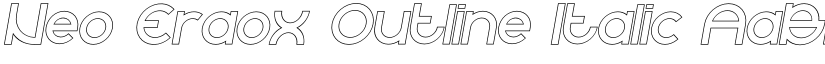 Neo Eraox Outline Italic font