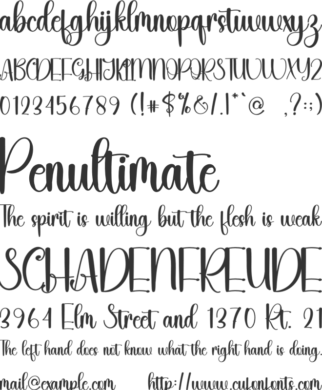Goat font preview
