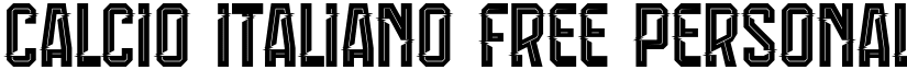 Calcio Italiano Free Personal Use font