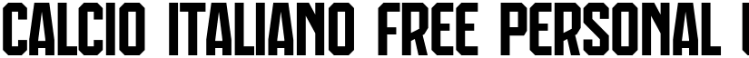 Calcio Italiano Free Personal Use 3 font