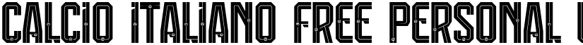 Calcio Italiano Free Personal Use 4 font