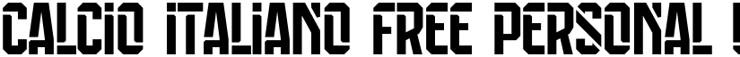 Calcio Italiano Free Personal Use 5 font