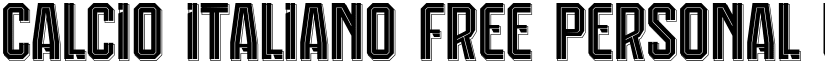 Calcio Italiano Free Personal Use 6 font