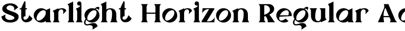Starlight Horizon Regular font