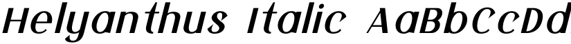 Helyanthus Italic font