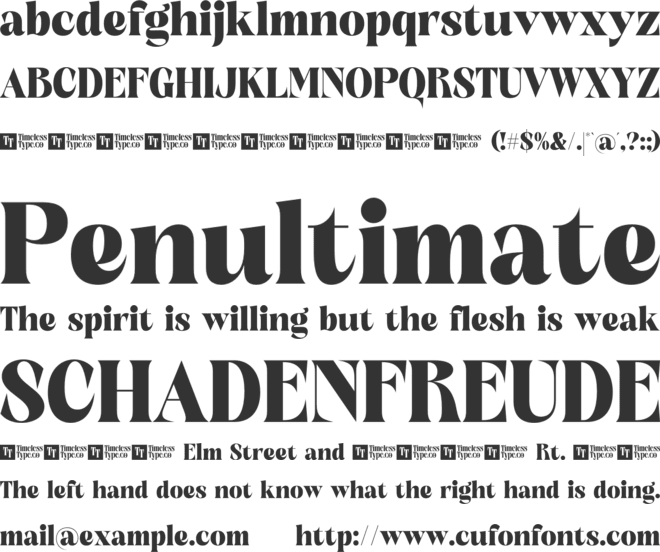 Bugeta Dream font preview