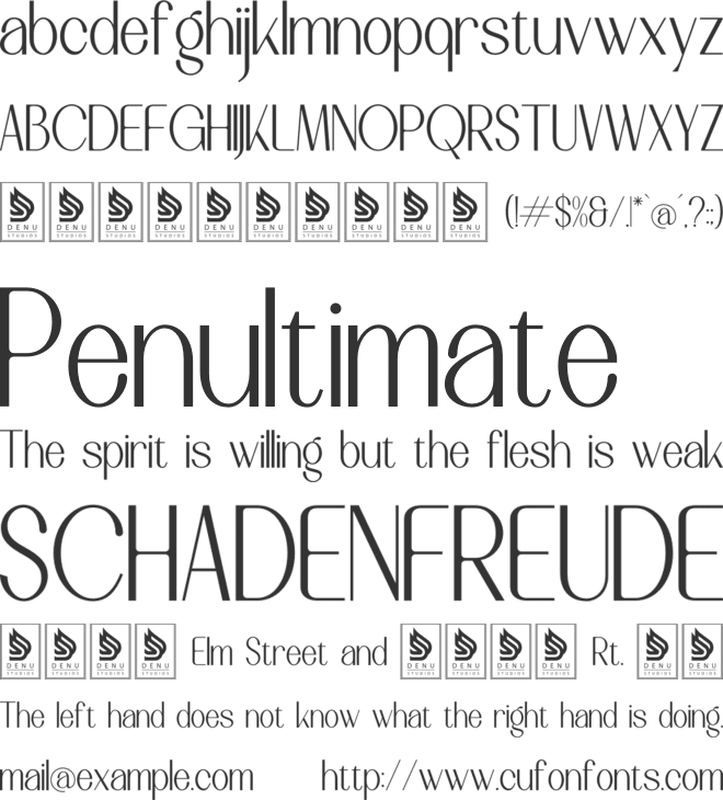 Brigebe font preview