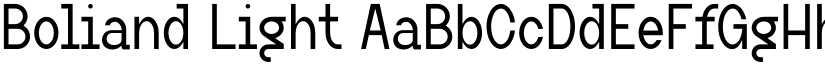 Boliand Light font