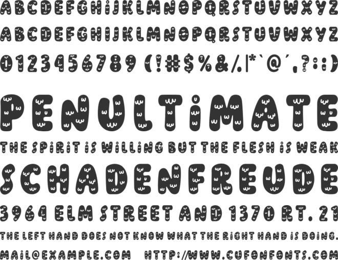 Pumpkin Bites Decorative font preview