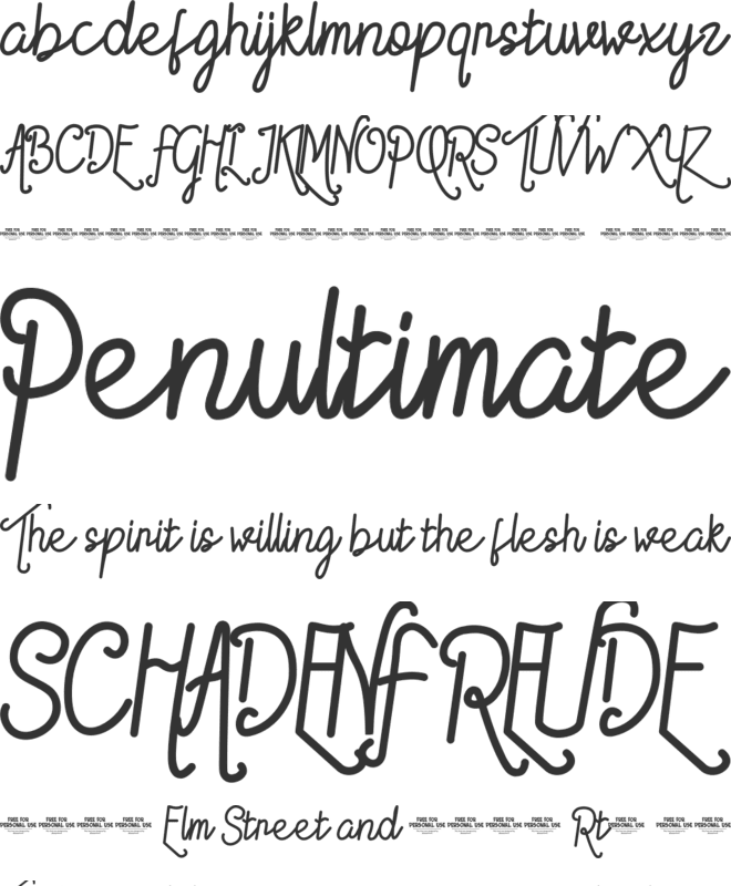 Latsabine font preview