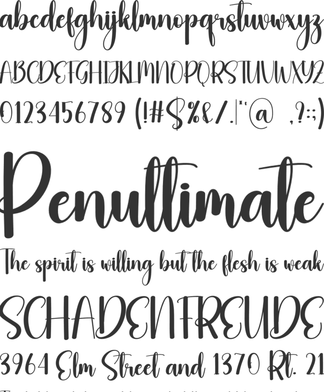 Milestone font preview