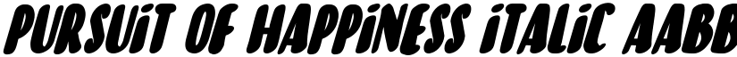 Pursuit Of Happiness Italic font