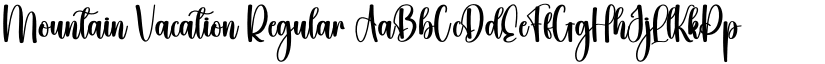 Mountain Vacation Regular font