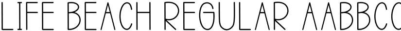 Life Beach Regular font