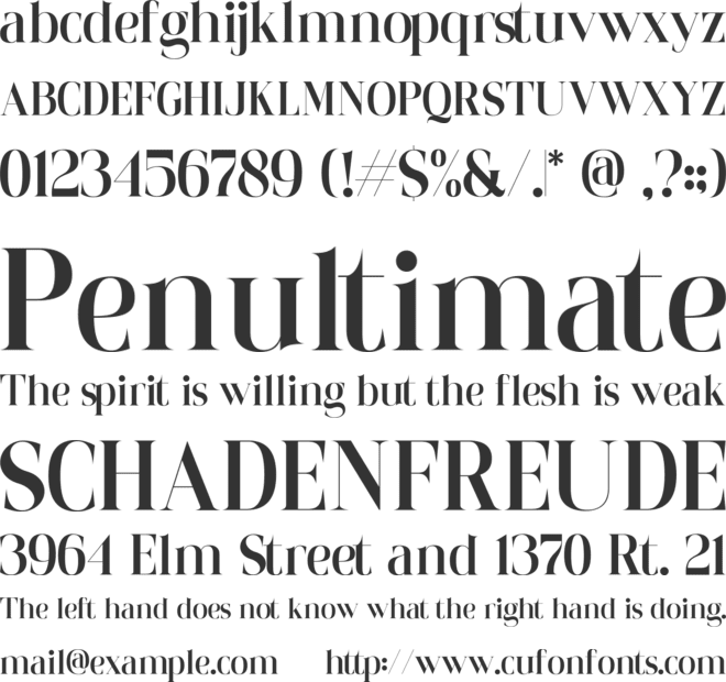 Shanolia font preview