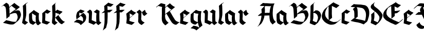 Black suffer Regular font