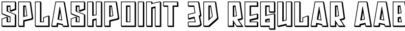 Splashpoint 3D Regular font
