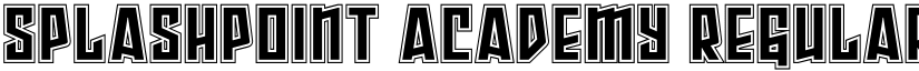 Splashpoint Academy Regular font