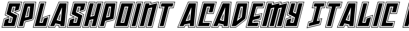 Splashpoint Academy Italic Regular font