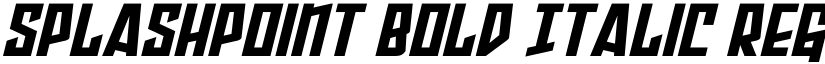 Splashpoint Bold Italic Regular font