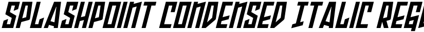 Splashpoint Condensed Italic Regular font