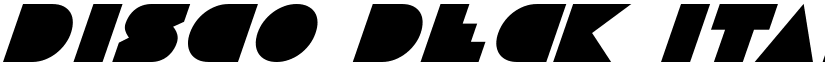 Disco Deck Italic font