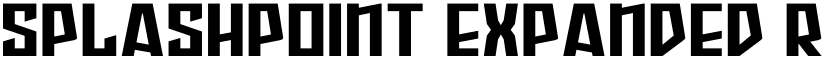 Splashpoint Expanded Regular font
