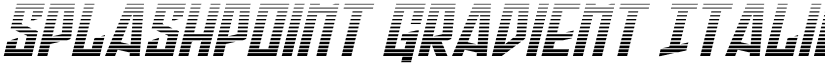 Splashpoint Gradient Italic Regular font