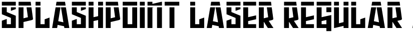 Splashpoint Laser Regular font