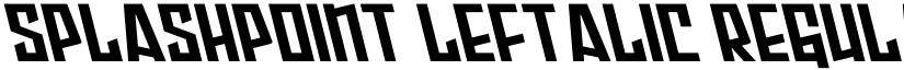 Splashpoint Leftalic Regular font