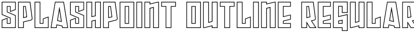 Splashpoint Outline Regular font